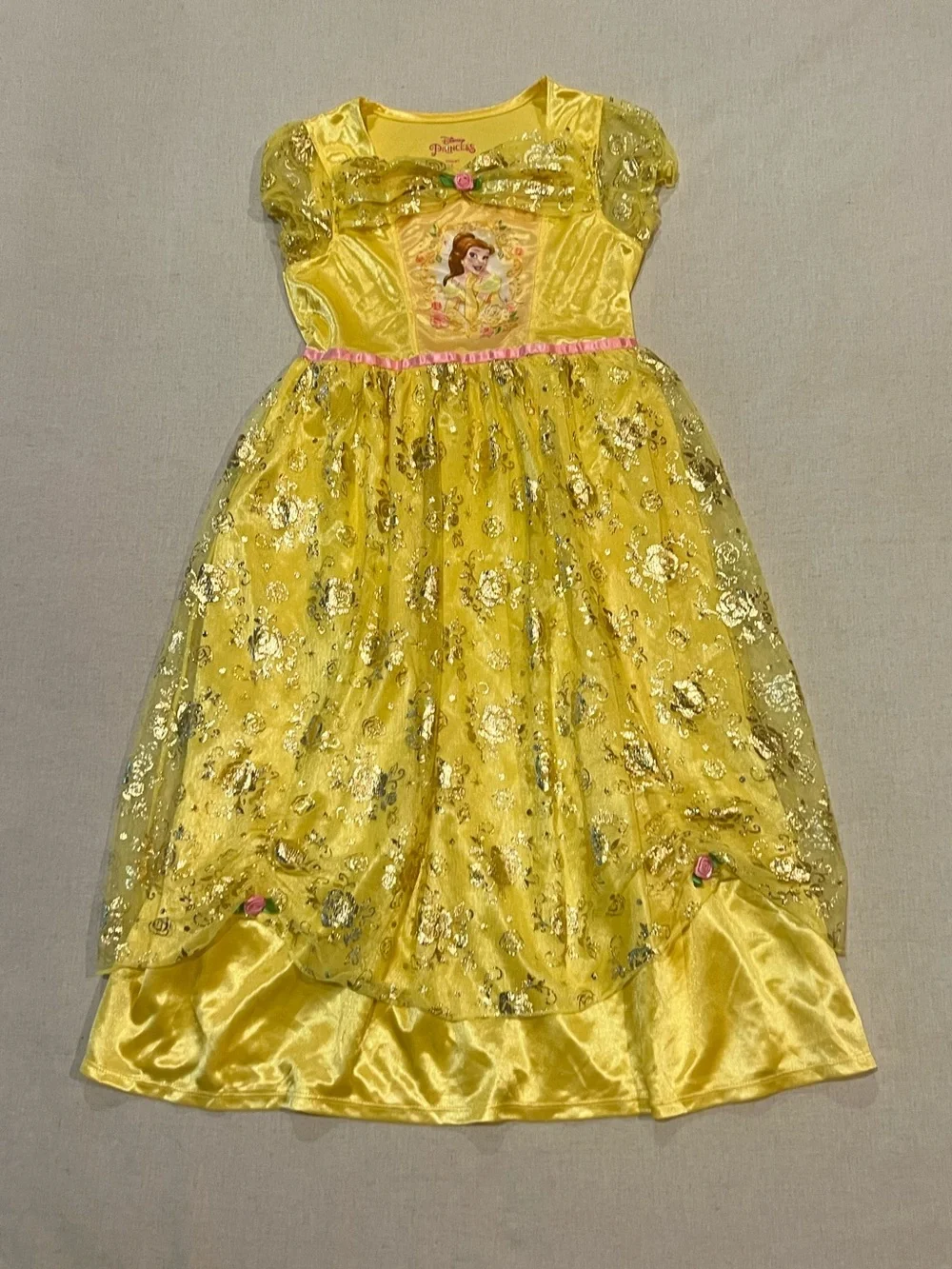 Disney Princess Belle Beauty and Beast Fantasy Nightgown Costume Size Large